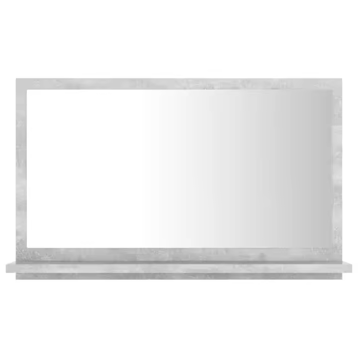 Espejo de baño Madera contrachapada gris Hormigón 60x10,5x37 cm - 1