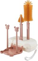 Juego De Limpieza Para Botellas Con 6 Enlaces Cepillo De Botella Con Silicón Cepillo De Taza Cepillo De Tetina Repujador De Jabón Caja De Almacenamiento Y Rack De Secado - details 7