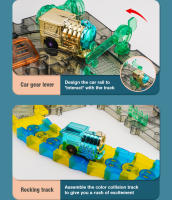 Coche De Montaje Eléctrico Para Niños Vía Transparente Juguete De Rompecabezas De Ferrocarril Pequeño Juego De Papá E Hijo - details 9