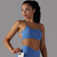 Top Deportivo Para Mujer Sexy Cruzado En Yoga Gimnasio Entrenamiento Correr Estirable Fitness Tank Top Transpirable Nylon - details 25