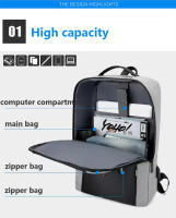 Mochila Negocios Impermeable Para Hombres Con USB Capacidad Grande Para Portátil De 15.6 Pulgadas Bolsa De Escuela Para Hombres - details 3