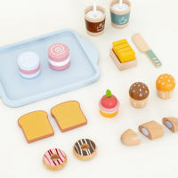 Juego De Cocina Desayuno Para Niños Simulación Set De Desayuno Occidental Juego De Bloques De Construcción Material De Madera - details 4