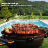 LMETJMA Racks Para Costillas De Barbacoa En Acero Templado Con Capa No Adhiere Herramienta De Asado Para Púa De Gas JT25t - details 4