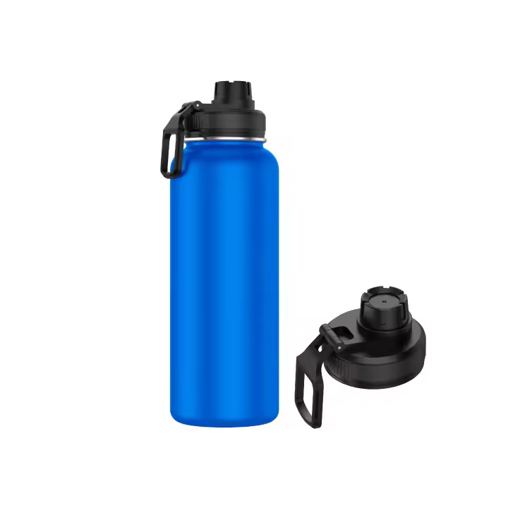 Botella Termo de Acero Inoxidable 550ml Deportiva (10 Colores) - Botella de Agua Térmica Reutilizable Sin BPA Mantiene 24H Frio / 12H Calor Termo y Hermética - Doble Parada a Prueba de Fugas (YD550 999) - 1