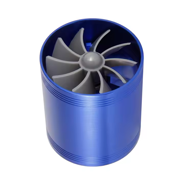 Turboacelerador De Ahorro De Combustible Con Dos Ventiladores Para Coche Y Camión Aditivo De Aire De Inyección Universal Material De Aluminio - 1