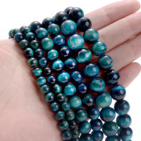 Tigre Ojos Piedras Naturales Redondas Para Joyería DIY Pulsera Lava Turquoises Jades Sueltas 4-12mm Material De Piedra - details 11