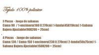 Juego de cama de sabanas, Cama soltero, Matrimonio, 90, 135, 150, 3 o 4 medida, tela ligera, suave, Primavera Verano - details 0