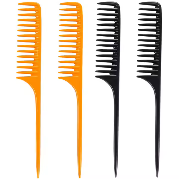 5Pcs Cepillos De Dientes Anchos Para Mujer Uso Profesional En Salon Anti Estático Herramienta De Peinado Para Cabello - 1