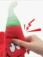 Juguetes Para Perros Interactivos De Tamaño Pequeño Mediano Grande Con Sabor a Pimiento Rojo Suave Y Sonoro Para Juego Y Olfato - details 4