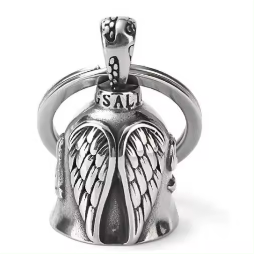 Campana de motortetas, Biker Riding Bell, Buena Sierte Bell para motociclista, 5D Angel Riding Bell, Lu - 1