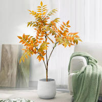 Falsa Hoja De Figo Artificiosa 76-135cm (53.1in) Magnolia Hoja De Suerte Ficus Para Decoración De Jardín Patio Interior Oficina - details 28