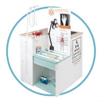 Teamson - Set hospital de madera 3 en 1 para niños, incluye clínica veterinaria, hospital y salón de mascotas, juego de roles para pequeños doctores y veterinarios, juguetes educativos multifuncionales, recomendado a partir de 3 años, 17 piezas - details 2