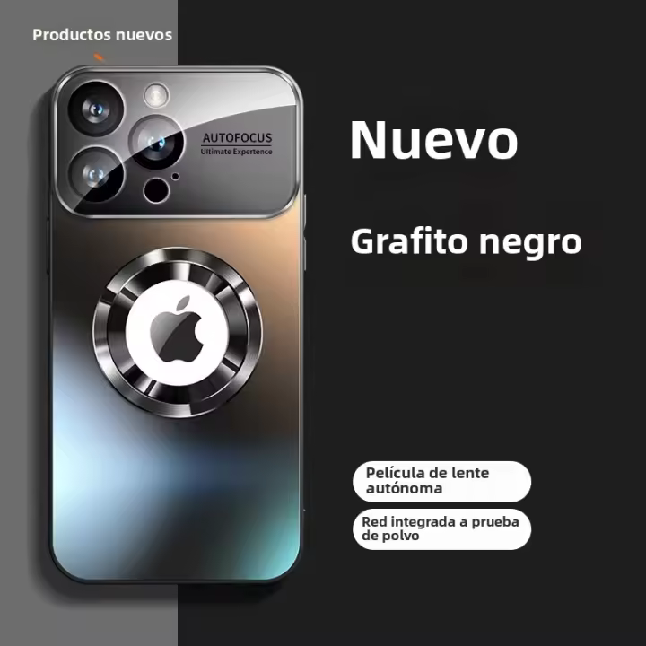 Funda Magnética De Teléfono Grande Con Ventana Para iPhone 16 15 14 13 pro Max Con Protector De Lente Y Carga Inalámbrica Magsafe Material PC + TPU Resistente a Arañazos Y Huellas - 1