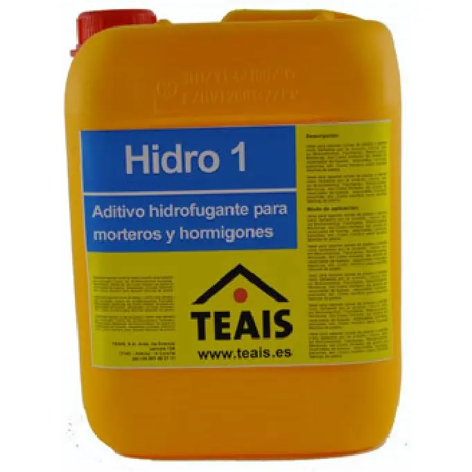 Teais Hidro 1 impermeabilizante para morteros. Mejora la impermeabilidad, norma UNE-EN 934-2 - 1