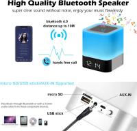 Lámpara de Noche Reloj Despertador y Altavoz Bluetooth - details 0