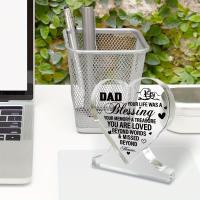 Regalo De Luto Por La Perdida De Padre Placa De Acrílico En Forma De Corazón Para Recuerdos De Papá Decoración De Figura De Miniaturas - details 3