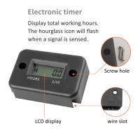 Timer De Motor Universal Para Motocicleta ATV Y Barco Medidor De Tiempo De Funcionamiento IP68 Inducción Medidor De Horas ABS - details 1