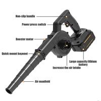 Soplador y aspiradores inalámbrico eléctrico 2 en 1, Sopladores de hojas con Batería de 21V 4.0AH, 3.3m3/min, Colector de polvo para jardín, pelo de mascotas, hojas caídas, nieve, Compatible con batería Makita de 18V - details 1