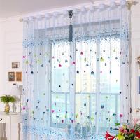 Cortina Personalizada De Vuelo Pequeño Y Cartoon Rustic Azul Para Sala De Estar Y Habitación Infantil Decoración Con Ventana Técnica De Tejido - details 4