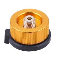 Adaptador De Conversión Para Estufa De Camping Al Aire Libre Conector De Horno De Tipo Split Tanque De Recarga De Gas Carburante De Cilindro Aleación De Aluminio Dorado - details 1