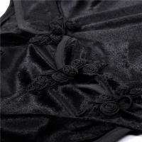 Vestido Cheongsam Mejorado Para Niñas Cuello Alto Cintura Alta Con Cierre De Pan Y Abertura Hasta La Rodilla Estilo Vintage - details 12