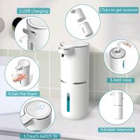 Dispensador De Jabón En Espuma Automático Y Inducción USB Recargable 4 Niveles Ajustables Para Baño Y Cocina - details 3