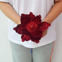 Flores De Magnolia Plateadas Rojas Para Navidad Decoración De Árbol De Navidad Artificial 20CM Adornos Para El Hogar Y Año Nuevo - details 7