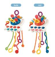 Juguetes Sensoriales Montessori De Silicona Pulpo Con Cuerda Para Bebé Juego Interactivo De Desarrollo Infantil En Preescolar - details 5