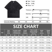 Camiseta De Algodón 100% Para Hombre Estampado Ácido Hip Hop Streetwear Verano Manga Corta Color Negro Suéter Casual - details 0
