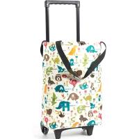 Carrito de compras plegable, bolsa de mano reutilizable y plegable, con ruedas de goma, carrito de compras ligero con ruedas, bolsa de mano para supermercado y viajes (blanco) - details 7