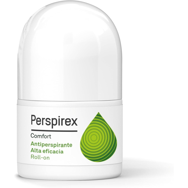 Perspirex ® | Perspirex Comfort | Desodorante Antitranspirante Axilas Roll on para pieles delicadas con efecto anti sudor duradero hasta 3 días | Controla el sudor y el olor cuidando tu piel | 20 Ml
