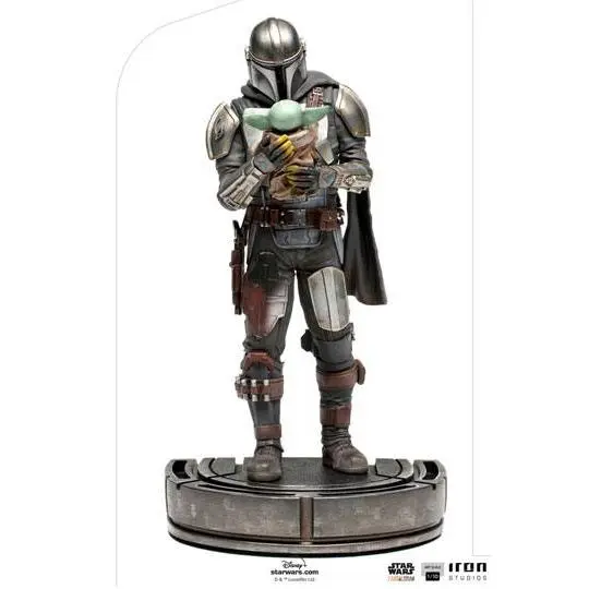 Star Wars The Mandalorian Estatua 1/10 Art Scale Mandalorian & Grogu 22 cm - 1
