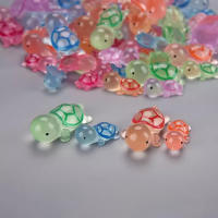 50PCS Mini Tortuga Luminosa Ornamento De Resina Para Niños Regalo Pequeño De Actividad De Fiestas Y Vacaciones Decoración De Escritorio - details 0