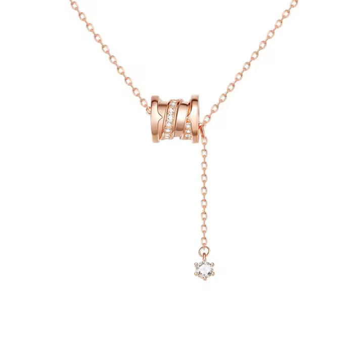 Collar de plata esterlina s925 con cintura delgada para mujer, diseño de alta gama, nuevo y popular regalo de San Valentín chino 2025. - 1