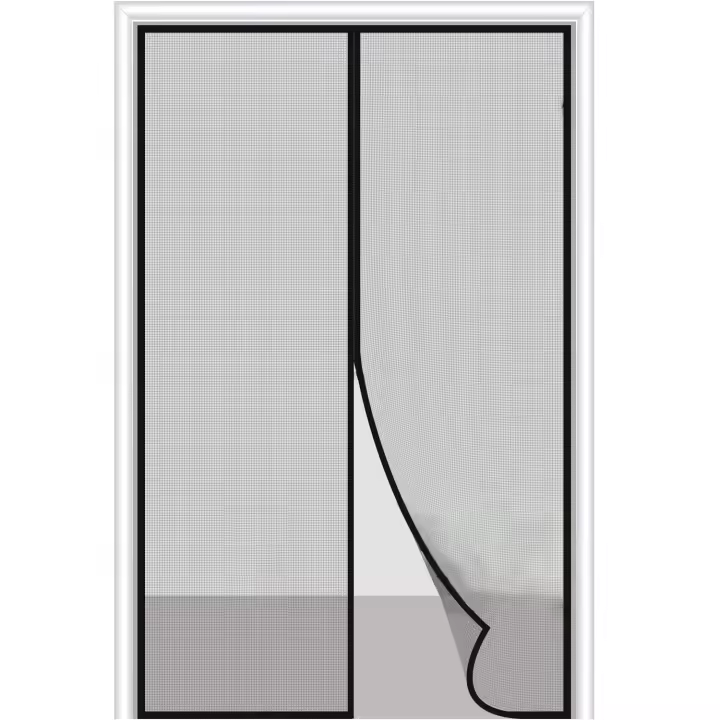 Cortina De Puerta Magnética Antimosquitos 1 Pieza Tamaño 100CM X 210CM Tejido Suave Para Decoración De Hogar Y Privacidad - 1