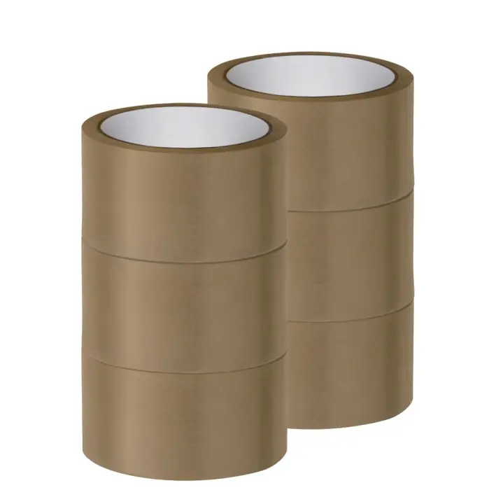 Cinta para Embalar Precinto  Marron ／Transparente 48mm x 40／100 cm Pack 6 -12Rollos Unidades Cinta de Embalaje extra Fuerte Cintas adhesivas de uso Profesional Celo transparente para Cajas Barato - 1