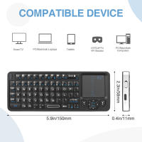 Teclado Bluetooth Mini Rii K06 Con Pantalla Táctil Y Retroiluminación Para Android TV Box Mac Laptop Windows 2.4GHz IR Learning - details 4