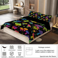 Juego De Sábanas De Pollo Con Estampado De Setas Gradient Halloween 3 Piezas (1 Funda De Edredón + 2 Fundas De Cojín) Cama De Poliéster 100% 90gsm - details 4