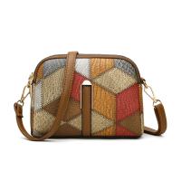 SOMY Bolsos de hombre de bloque de Color para Mujer, Bolso Cruzado de estilo Nacional con Doble Cremallera, Cartera de cuero PU para Mujer, bolsos de moda - details 6