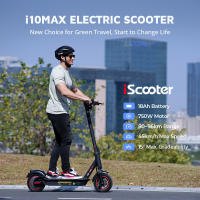 iScooter i10 Max Scooter Eléctrico, Motor de 750W, Batería de 48V 18Ah, Neumático de 10 pulgadas, Velocidad Máxima de 45km/h, Autonomía de 80km, Resistente al Agua IP54, Suspensión Delantera y Trasera, Control a través de App - details 0