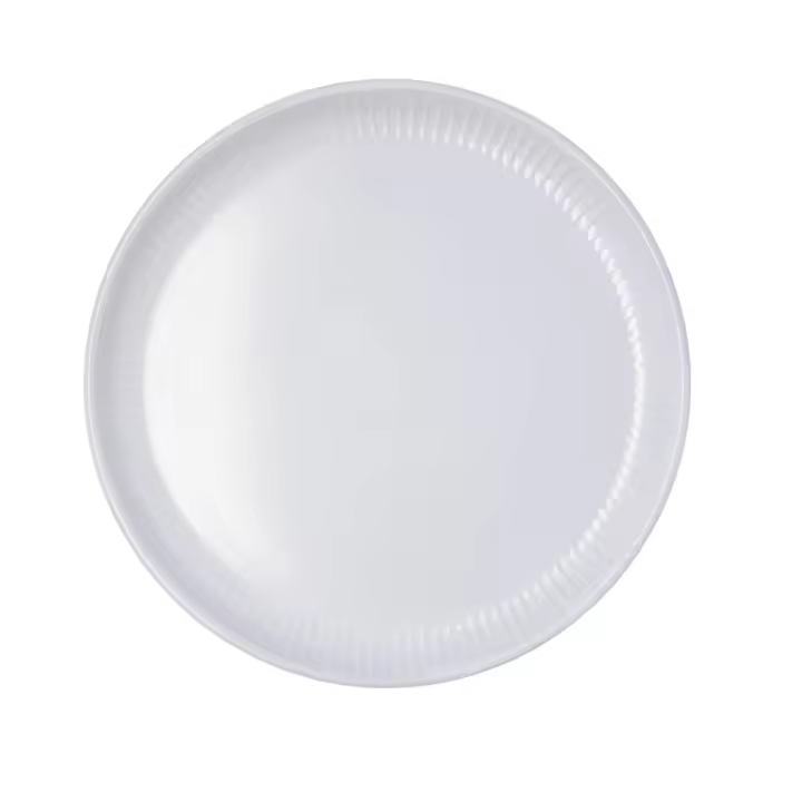 BIDASOA MOANA Plato Llano Cerámico 26CM Gris Con relieve Material cálido y natural para tu dia a dia Apilable - 1