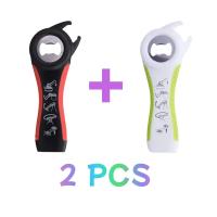 Abrigo De Botellas Y Latas Multifuncional De Acero Inoxidable Y Plástico 2PCS 5 En 1 Negro Herramienta De Cocina Para Cerveza Y Soda - details 4
