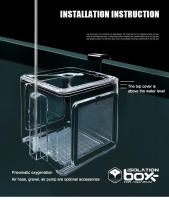Caja De Acrílico Para Acuario Con Red De Acero Inoxidable Y Sistema Pneumático Para Incubación Y Cría De Pez Pequeña Habitación De Cría Ornamental - details 8