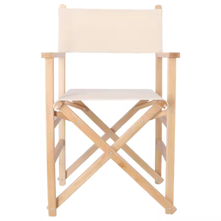 Sillón Director Sunset Barniz Lona Cruda - Cómodo y Plegable - 1