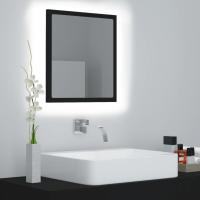 vidaXL Espejo de baño acrílico brillo 40x8,5x37 cm en color Gris/Roble Sonoma/Negro y más | decorativo de pared para baño dormitorio recibidor moderno - details 2