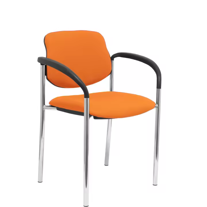 Piqueras Y Crespo Silla Fija Villalgordo Bali Naranja Con Brazos - 1
