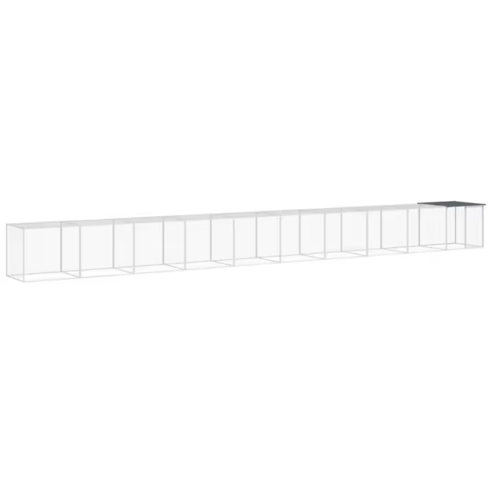vidaXL Gallinero con Techo Jaula de Gallinas Caseta Acero Galvanizado Color Antracita,  Gris claro, y mas - 1
