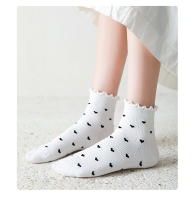 Calcetines Cortos Para Mujer Con Estampado De Corazón Romántico Pack De 2 Unisex Elegantes Y Transpirables De Algodón Y Poliéster - details 5