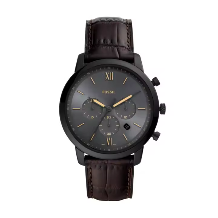Reloj Fossil FS5579 para Hombre - Estilo Casual - Resistente Al Agua - Correa de Piel Natural - 1