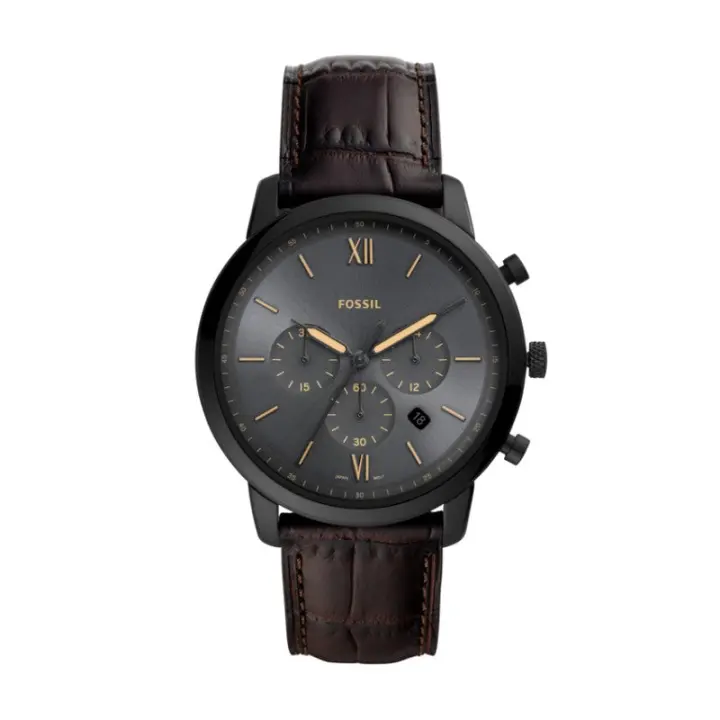 Reloj Fossil FS5579 para Hombre - Estilo Casual - Resistente Al Agua - Correa de Piel Natural - 1